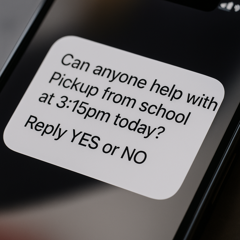 TakesA-SMSBubble-School-Pickup-Request